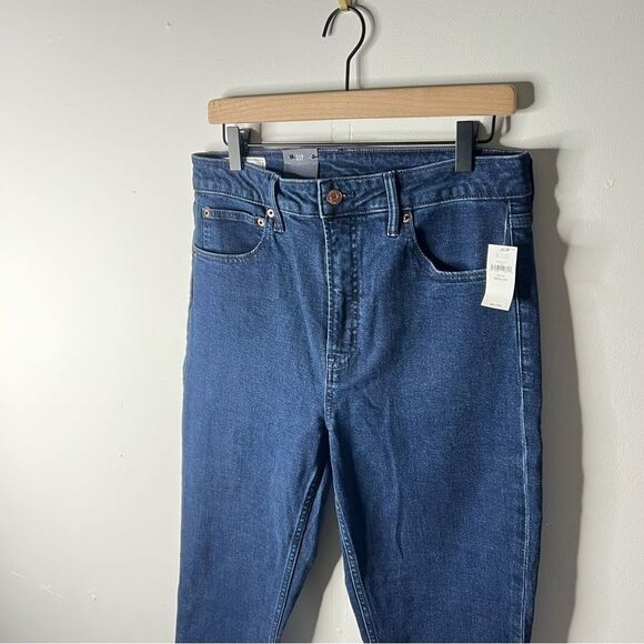 GAP Blue Vintage Slim Sky High Rise Jeans with Cuffed Hem size 12 - Picture 5 of 9